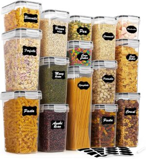 Vtopmart 15PCS Plastic Airtight Foo...