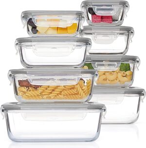 Vtopmart 8 Pack Glass Meal Prep Con...