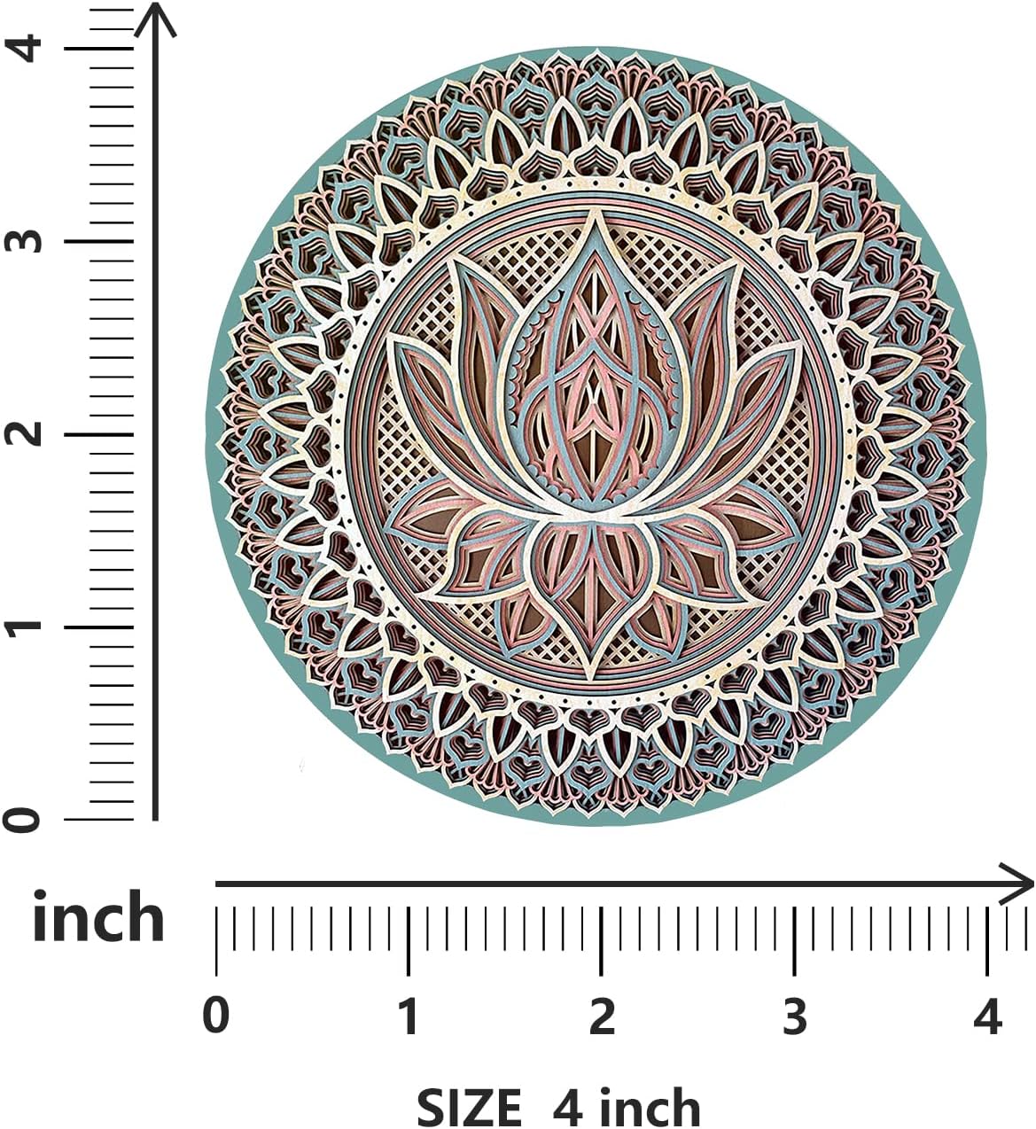 4PCS Mandala Coasters for Drinks, Ceramic Coasters Set Absorbent Coasters Stone Coasters Marble Art Coasters Cork Base Coasters Home Decor Coasters Mandala Table Coasters for Home Decor - Image 7