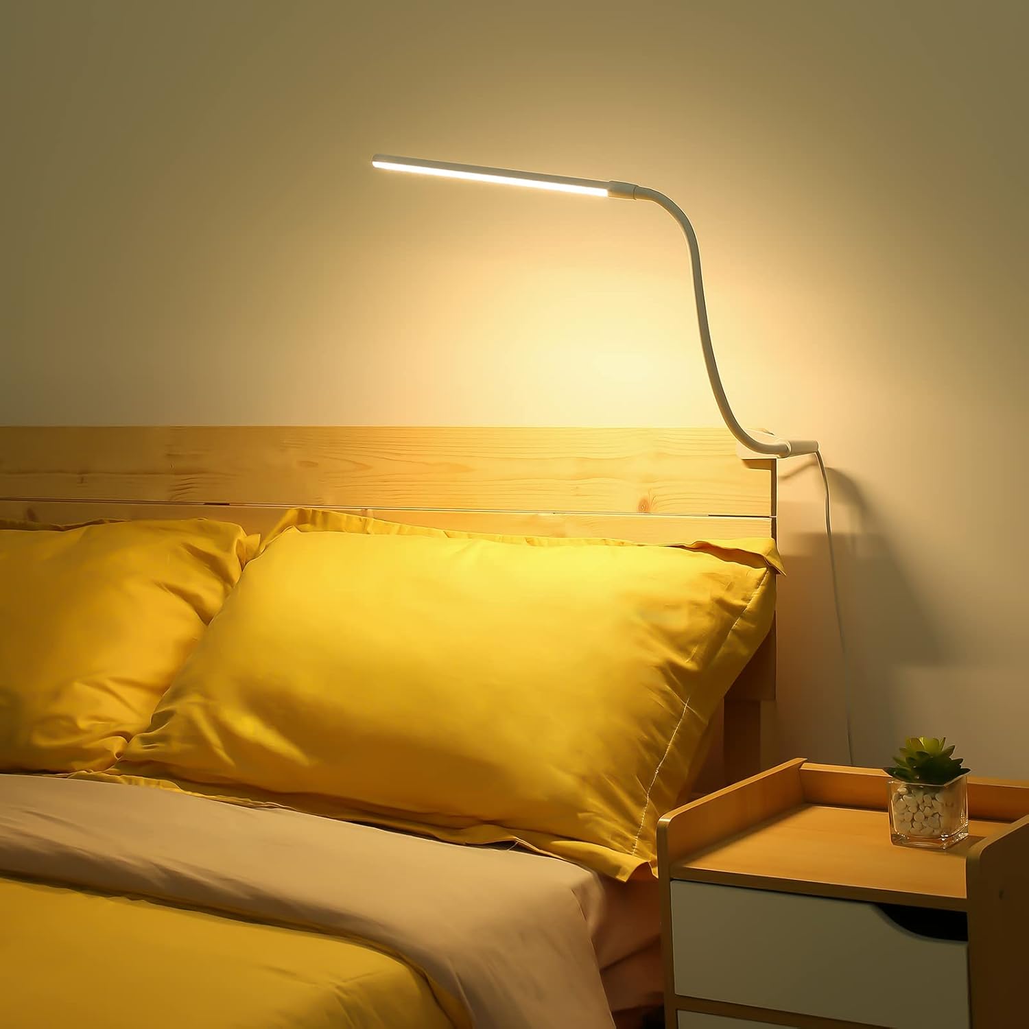 Lepro Desk Lamp Clip on Desk Lamp, Adjustable Flexible, Warm white Natural white and Cool white light, 460 lumens, 10 Brightness, Dimmable USB Clamp Lamp, reading lamp, study lamp for students, White - Image 6