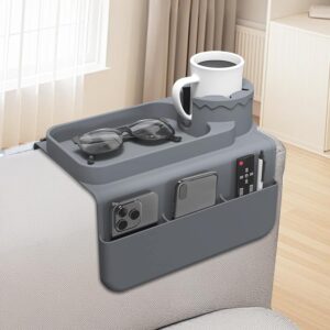 Couch Cup Holder Tray, Silicone Sof...