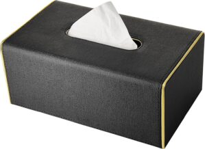 Tissue Box Cover Rectangular, Black...