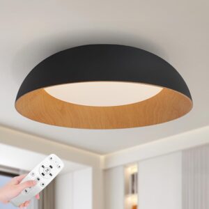 YATAI Modern Black & Wood Roun...