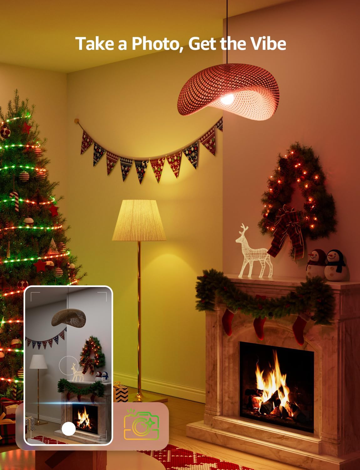 Lepro B1 AI Smart Bulb E27, 806LM 8.5W (Replace 60W), Music Sync Smart Screw Bulb, Voice Control Bluetooth & WiFi Bulb, Personalized AI Lighting Designer, Work with Alexa & Google Assistant, 4 Packs - Image 6