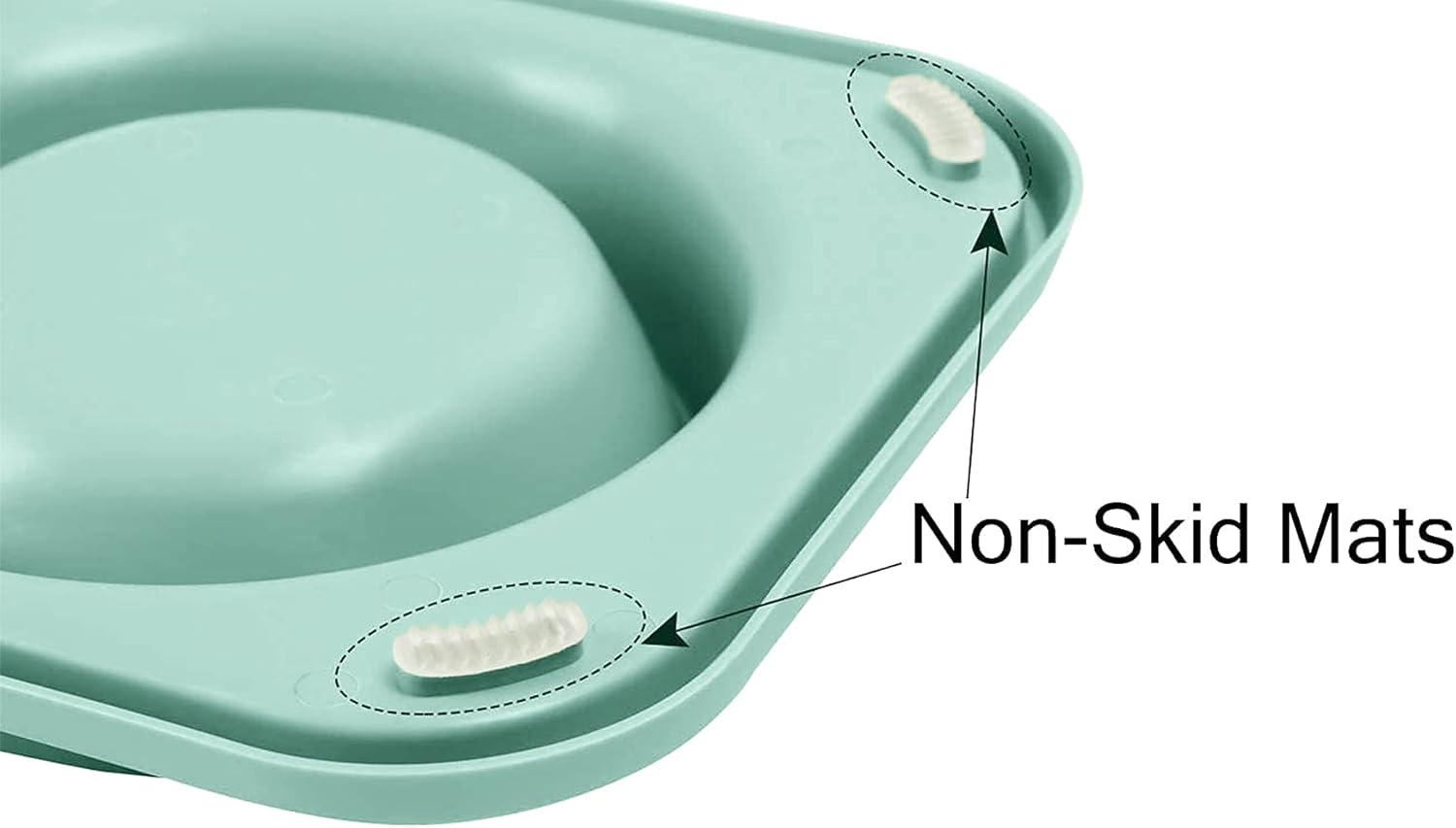 Cat Food Bowls, Bowls Non-Skid and Non-Spill Silicone Mats with Stand, Removable Stainless Steel Water Dishes for Cats, Small Size Dogs - Image 4
