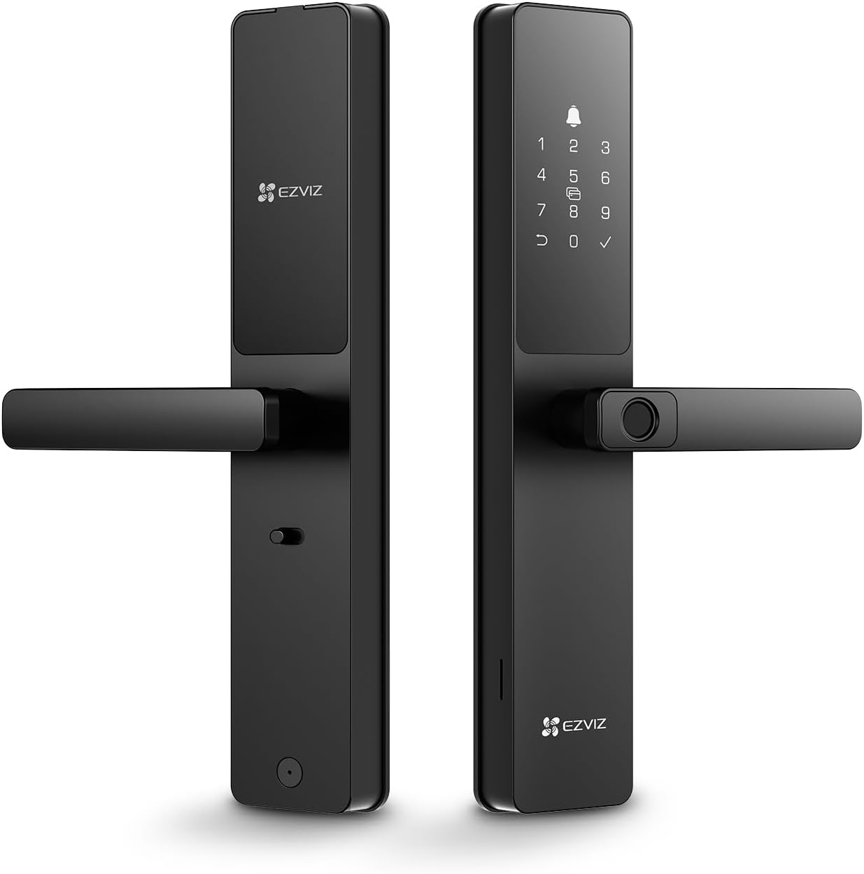 EZVIZ Smart Lock Y2000, 7-in-1 Smart Door Lock & Keyless Entry Door Lock, Built-in Wifi Fingerprint Access, Weather-Resistant, Child Safety Lock for Home, Apartment, Villa, Office, Hotel (5085)