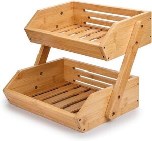 TAYGUM Bamboo Fruit Basket for Kitc...