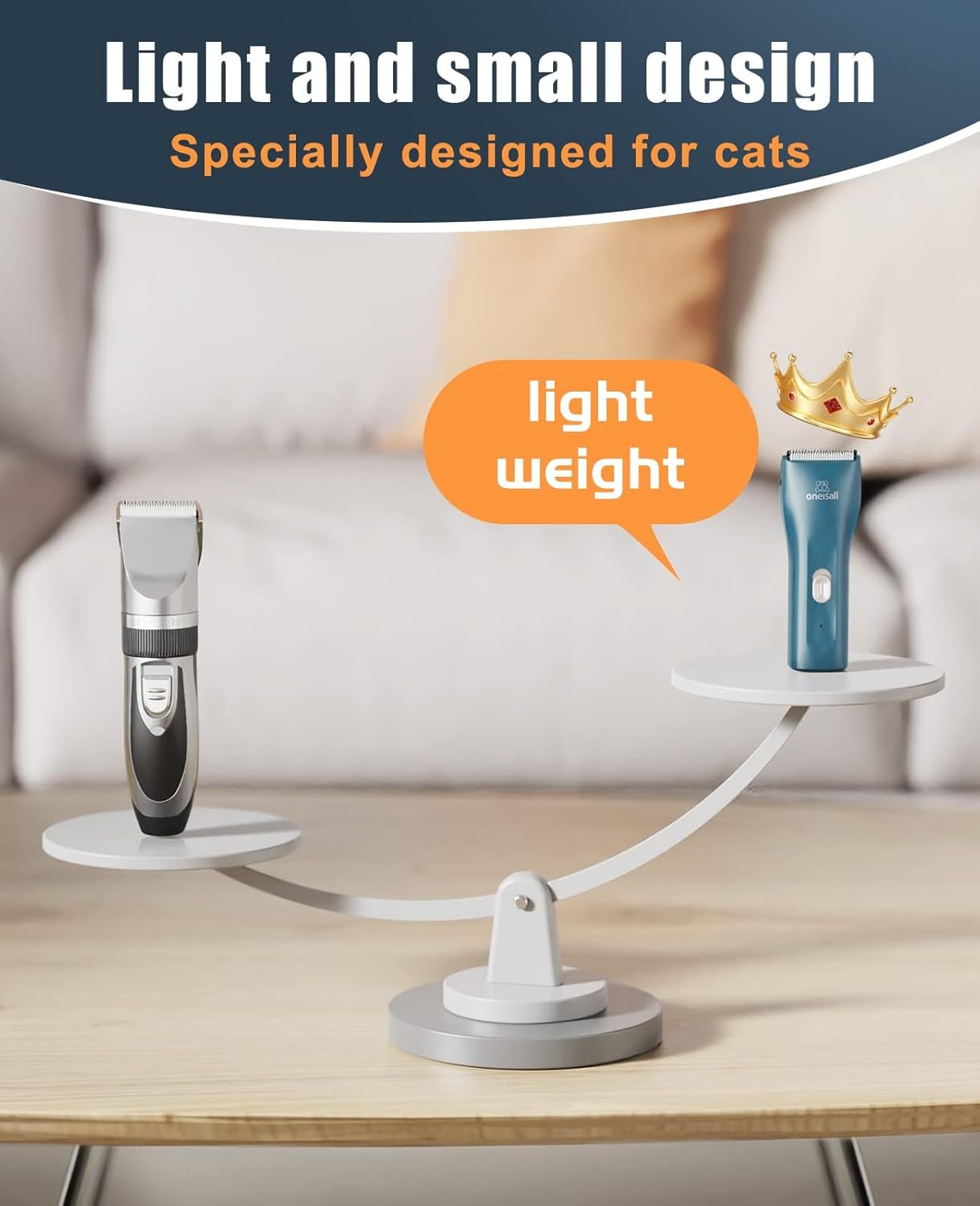 oneisall Pet Clipper for Cat Matted and Long Hair, Shaver Quiet Pet Clippers Waterproof Cordless Cat Clippers for Matted Hair with Storage Bag - Image 6