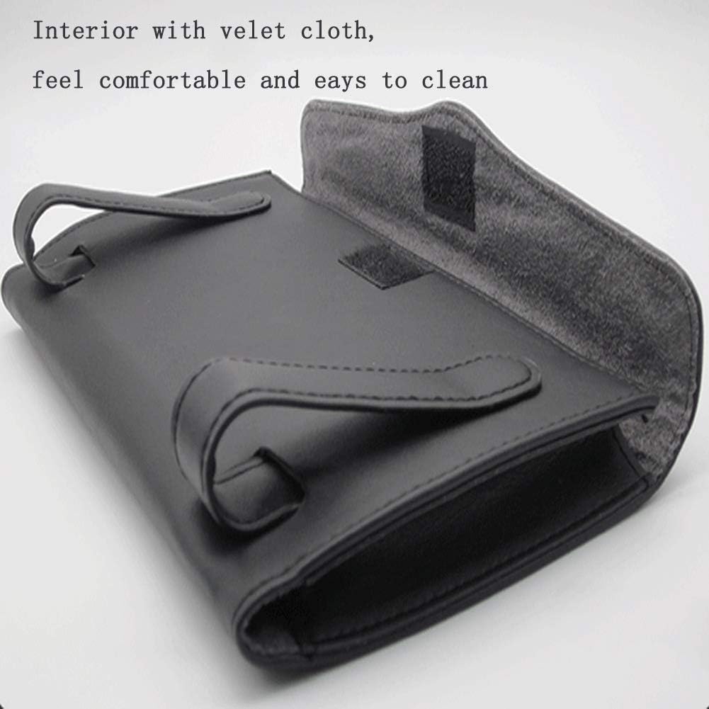 Carstuus Fredysu Leather Premium Napkin & Tissue Holder, For Backseat And Car Visor, Cartbox02B, Black - Image 5
