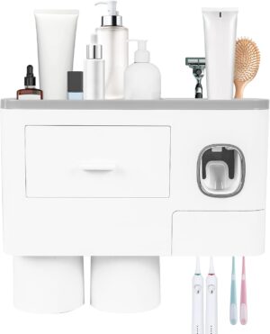 SKY-TOUCH 2 Cups Wall Mounted Tooth...