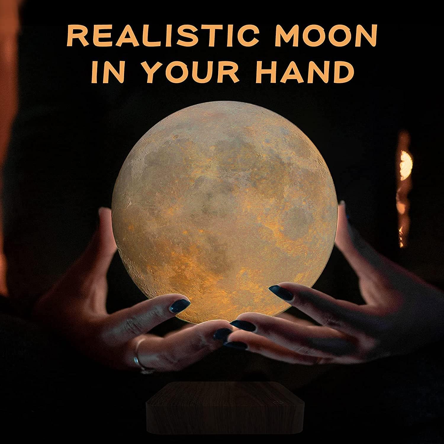 PeacePlanet Floating Moon Lamp, Gift, LED Table Lamp, Levitate & Rotate in Air, Night Light, Multicolor, Touch Control, Gift for Girlfriend, Mom, Birthday, Anniversary, Home Décor, Office - Image 5