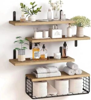 Beauenty 4 Tiers Floating Shelves W...