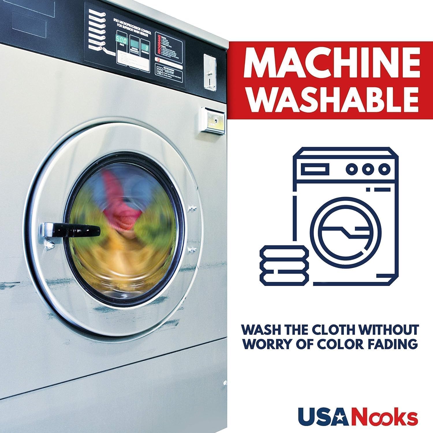 USANOOKS Microfiber Cleaning Cloth Grey - 12 packs 16"x16" - High Performance - 1200 Washes, Ultra Absorbent Towels Weave Grime & Liquid for Streak-Free Mirror Shine - Car Washing cloth and Applicator - Image 8