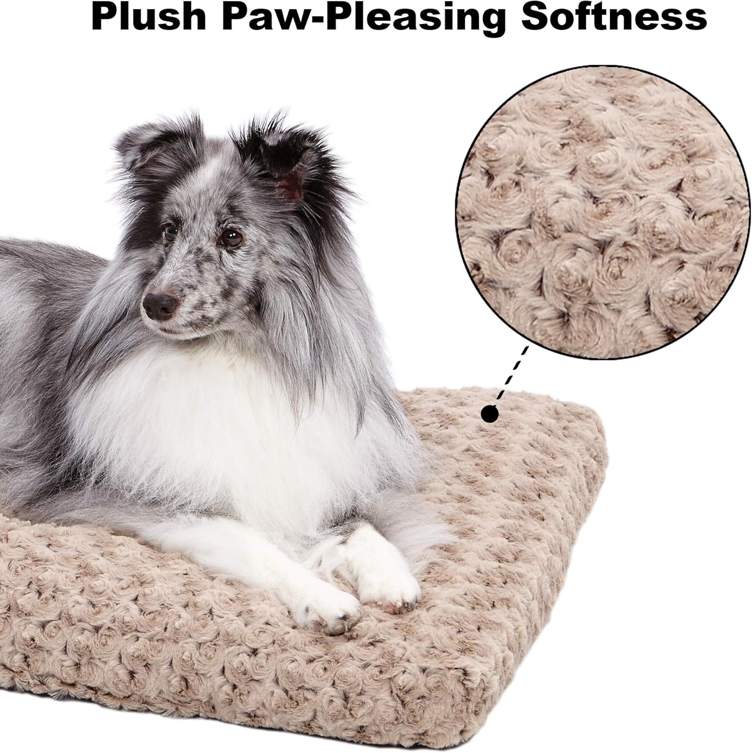 MidWest Homes for Pets Deluxe Dog Beds | Super Plush Dog & Cat Beds Ideal for Dog Crates | Machine Wash & Dryer Friendly, 1-Year Warranty - Image 4