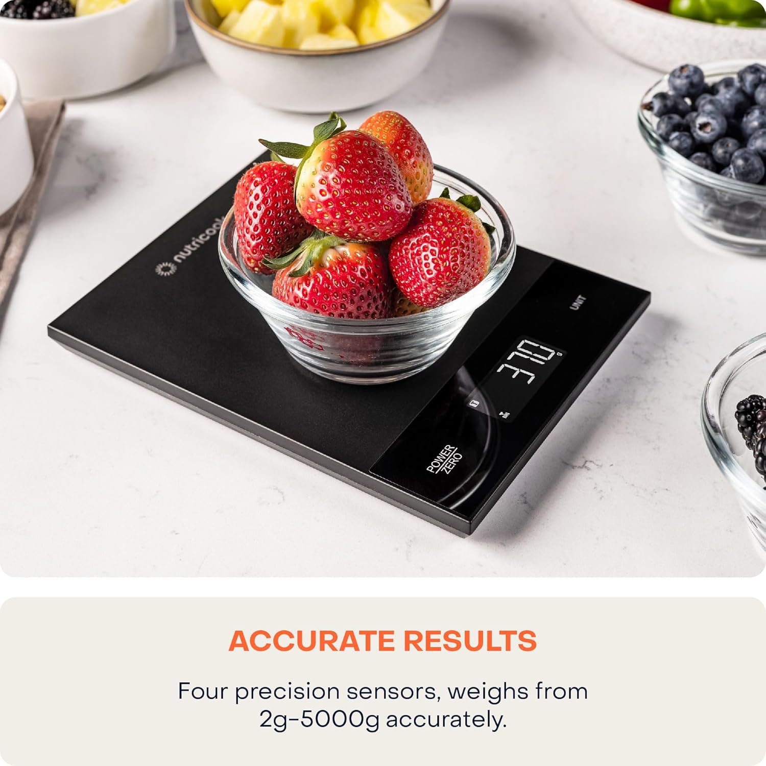 Nutricook Food Scale, 11lb Digital Kitchen Scale, Weight in Grams and Ounces (1g Precise) for Baking, Cooking, Nutrition and Meal Prep, Tare Function - Image 2