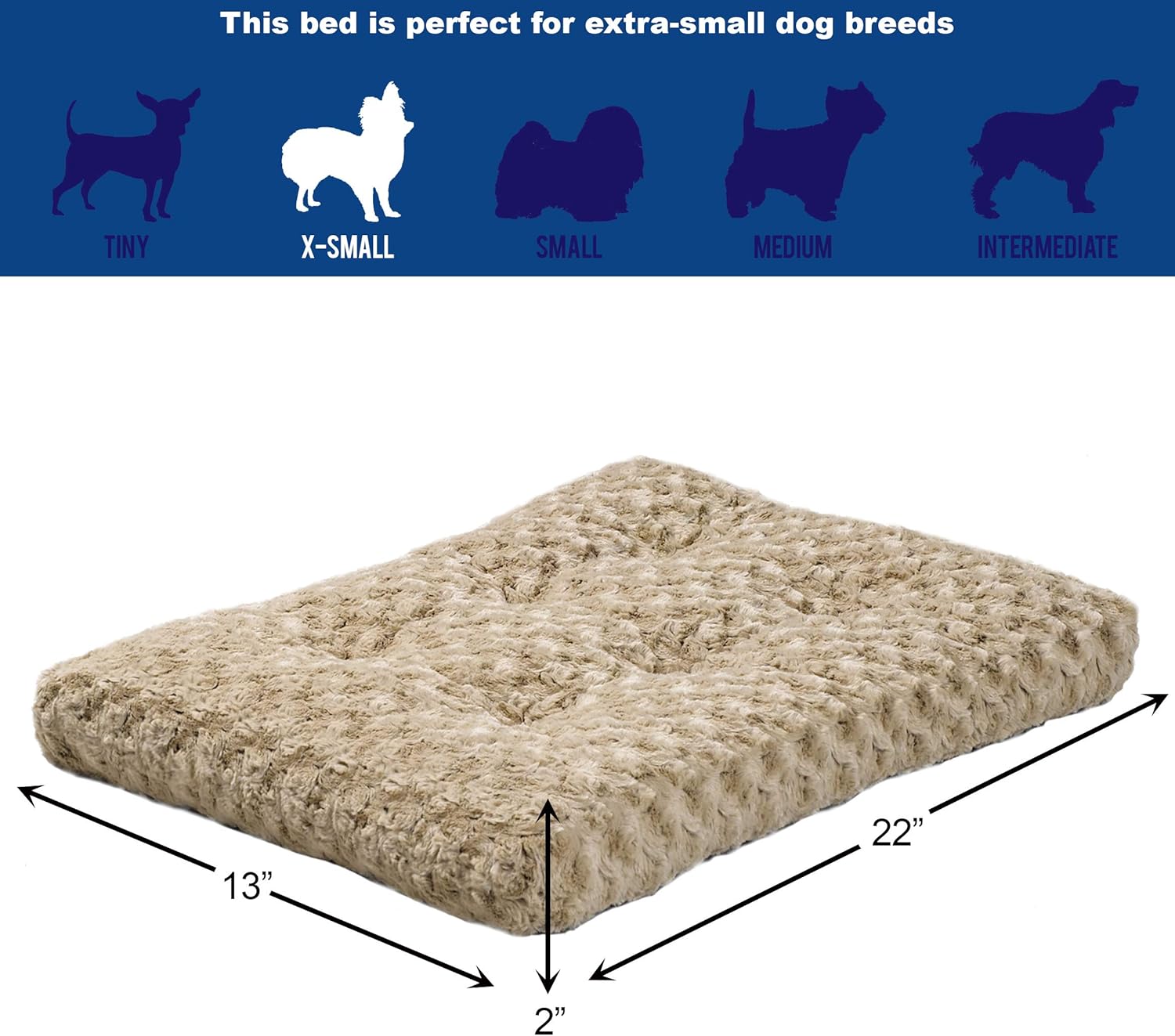 MidWest Homes for Pets Deluxe Dog Beds | Super Plush Dog & Cat Beds Ideal for Dog Crates | Machine Wash & Dryer Friendly, 1-Year Warranty - Image 3