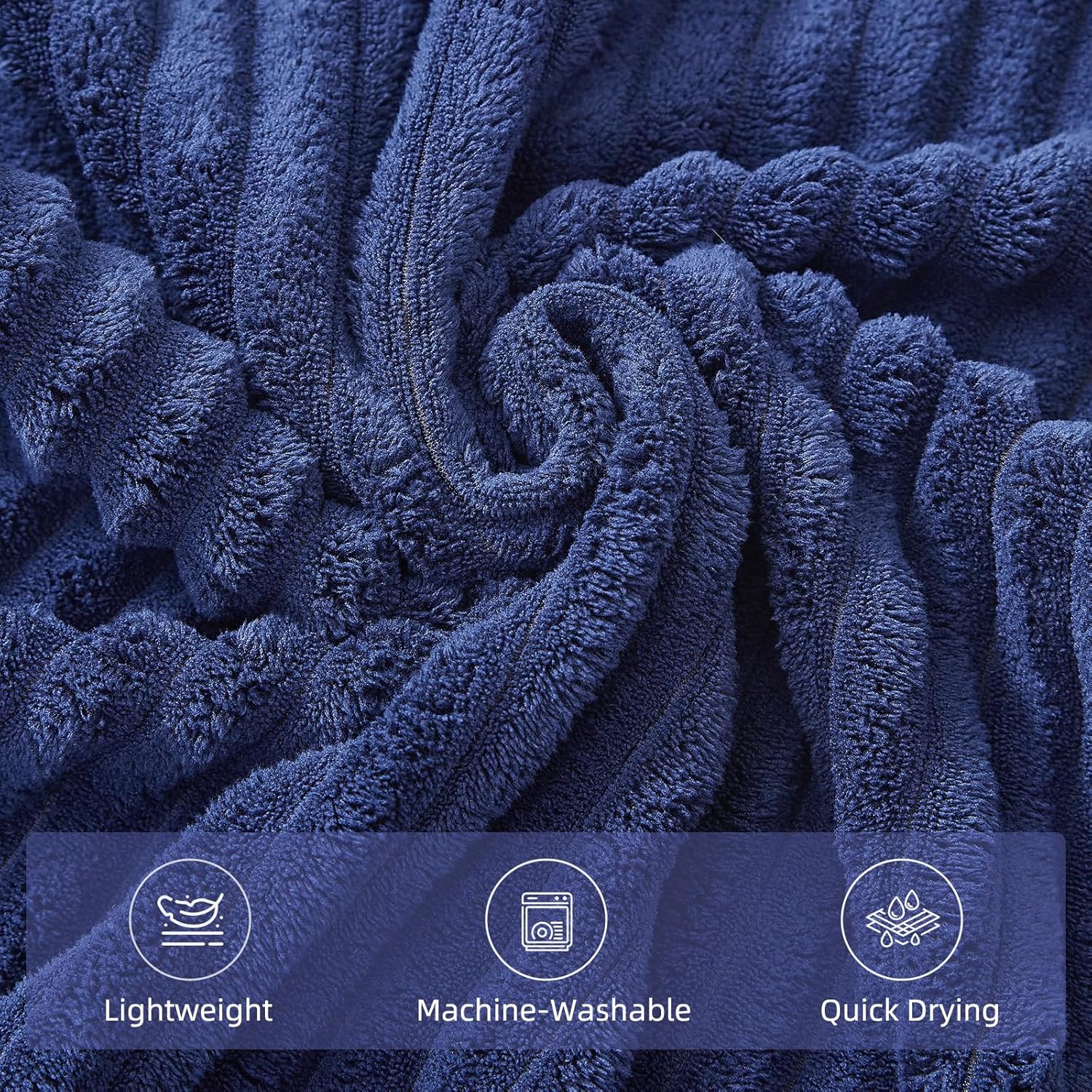 Extra Large Bath Towel Set of 6 (40"x80"),Oversized Bath Sheet Super Soft Highly Absorbent Microfibers Quick Dry Luxry Shower Towel for Bathroom Spa Gym Hotel Yoga(Navy Blue, 6Piece) - Image 5