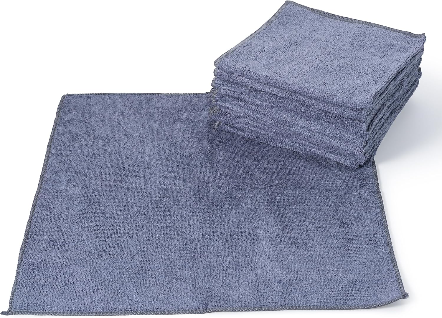 USANOOKS Microfiber Cleaning Cloth Grey - 12 packs 16"x16" - High Performance - 1200 Washes, Ultra Absorbent Towels Weave Grime & Liquid for Streak-Free Mirror Shine - Car Washing cloth and Applicator - Image 3