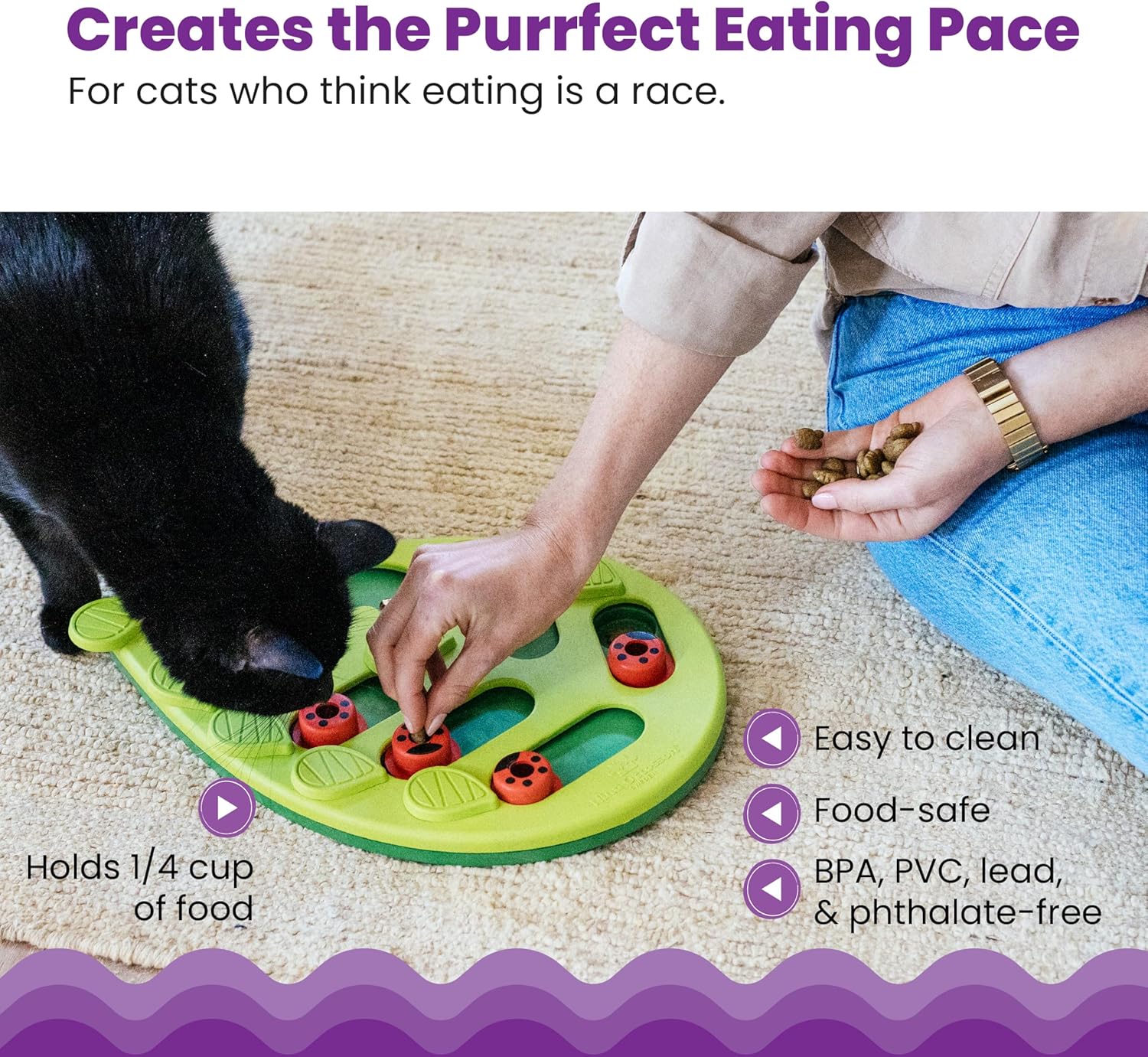 Petstages Nina Ottosson by Buggin' Out Puzzle & Play - Interactive Cat Treat Puzzle - Image 4