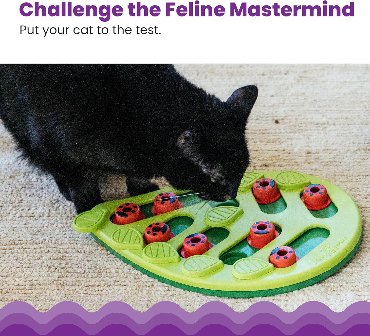 Petstages Nina Ottosson by Buggin' Out Puzzle & Play - Interactive Cat Treat Puzzle - Image 2