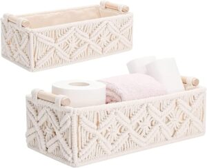 SKY-TOUCH Handwoven Macrame Storage...