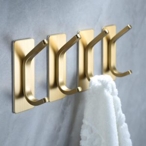 4pcs Stainless Steel Adhesive Hooks...