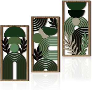 Abstract Wall Art Set of 3, Boho Ge...