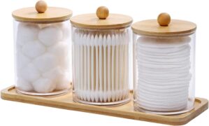MahMir Bathroom Jars Qtip Holder, A...