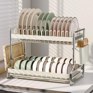 Dish Drying Rack 2 Tier Dish Draine...