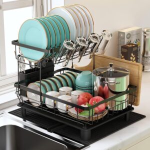 MAJALiS Dish Drainer Rack, 2 Tier D...