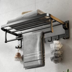TERRIFI 60 cm Foldable Towel Rack w...