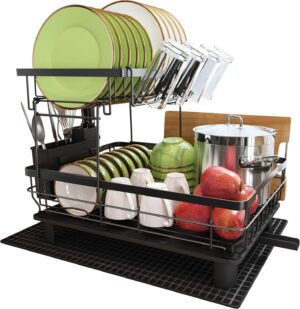 Boosiny 2 Tier Dish Drying Rack, Di...