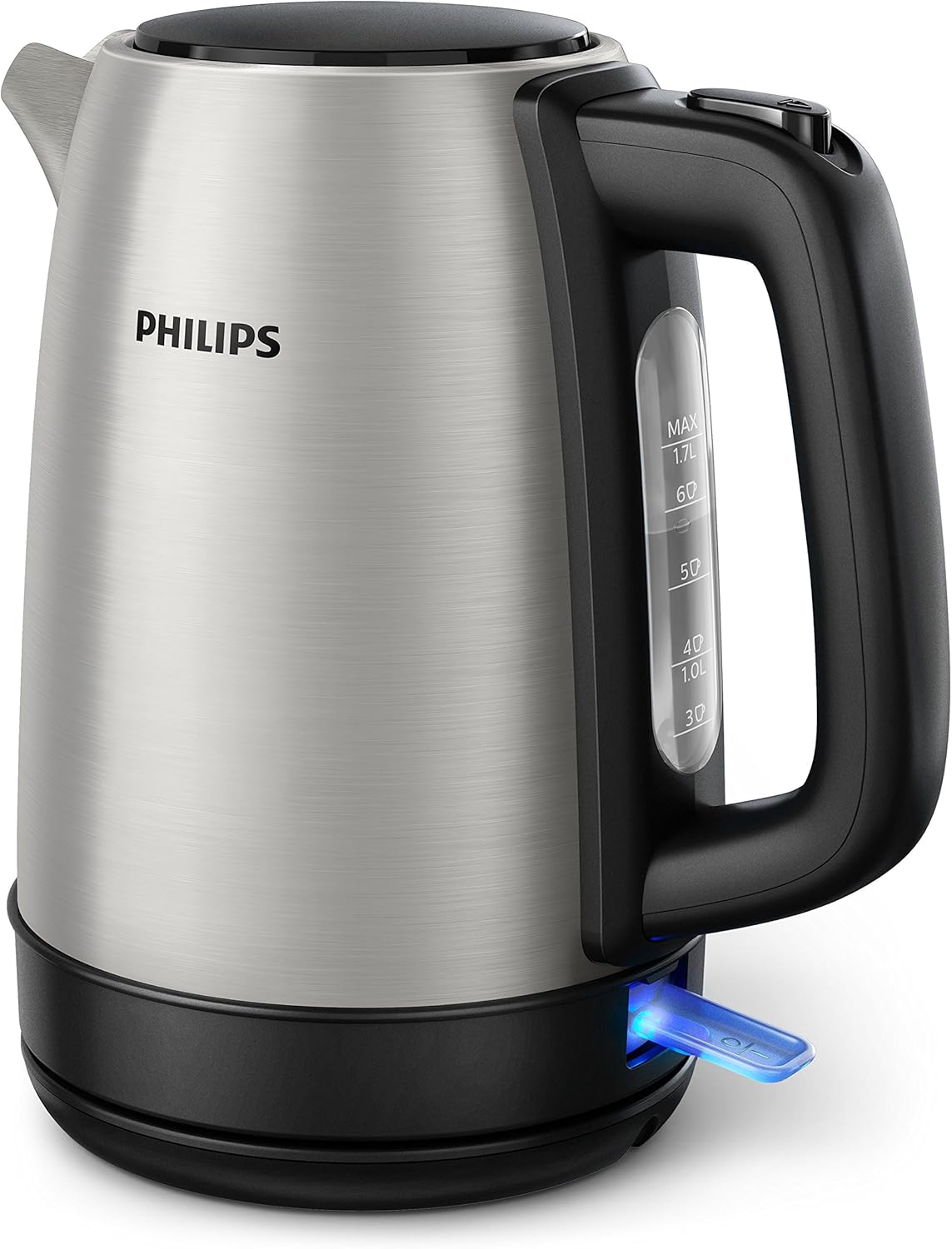 Philips, New Daily Metal Kettle, 1.7 Liters Capacity, 2200 Watts, Silver/Black, HD9350/92 - Image 3