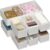 Vtopmart 12Pack Drawer Organizer Bins for Clothes, Foldable Fabric Closet Storage Organizer, Dresser Drawer Dividers for Baby Clothing, Bra, Socks, Ties, Scarf, Underwear,Grey