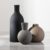 Ceramic Vase Set of 3, Vases Home Decor Rustic Farmhouse Decorative Vase Pottery Vases for Bouquet Pampas Grass Dried Fresh Flowers, Table Living Room Kitchen Bedroom Bathroom – Black