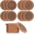 Drink Coasters, Coasters for Cups, Set of 12 with Unique Mandala Patterns Coasters, Cork Coasters, Reusable Cup Mats, for Coffee, Kitchen, home, office, Metal Holder, 10cm Diameter, 5mm Thick