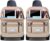 Car Backseat Organizer with latopTier,Large Multi-Pocket, PU Leather Car Seat Storage with stand, Back Seat Taplet Table for Cars, Backseat Organizer for Car with Tray (Beige)