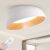 YATAI Modern White & Wood Round Dome LED Ceiling Light – 36W, Remote control Dimmable Lighting Fixture, Modern Lighting for Bedroom, Living, Dining Room,50cm