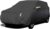 Car Covers with Reflective Strip Sunscreen Protection Dustproof & Waterproof Cover UV Scratch-Resistant for 4X4/SUV Business Car, Black