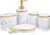 Bathroom Accessories Set, 5 Pcs Marble Look Bathroom Accessory Set with Soap Dispenser, Tumbler, Dish, Toothbrush Holder, Marble Pattern Resin Bathroom Set for Bathroom Countertop Vanity