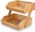 TAYGUM Bamboo Fruit Basket for Kitchen Counter, Large Capacity Fruits Storage Rack Vegetables Bowl Stand Holder Countertop Organizer (DOUBLE-LAYER)