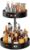 Lazy Susan Turntable Organize，Metal Steel 360° Rotating Spice Rack Organiser with Turntable, Black, 30 cm Diameter, with Carrying Handles for Kitchen Pantry Cabinet (Large, 2-Tier)