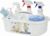 Cleaning Supplies Caddy Portable Shower Caddy Basket Cleaning Supply Organizer with Handle Bucket Tool Storage Plastic Basket for Bathroom, Bedroom, Kitchen, College Dorm, Under Sink, Garden (2 PCS)