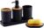 VAODO 5PCS Bathroom Accessories Set, Bathroom Accessory Gift Set, Soap Dispenser, Soap Dish, Toothbrush Cup, Mouthwash Cup, Storage Box, Bathroom Decoration Set Decorative Countertop Accessories