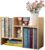 NeoStyle Desk Shelf Organizer,Desktop Bookshelf,Adjustable Wood Office Storage Rack, Bookcase Display Rack,Expandable Desk storage for Home,Office (Light Brown)
