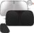 Car Windshield Sun shade 145×80cm with Side Window Shade | UV & Heat Protection Front Car SunShade, Universal Fit for SUV, Sedan & Truck, Foldable Windshield Cover with Storage Bag