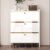 Shoe Storage Cabinet Free Standing Narrow Shoe Rack Cabinet with 3 Flip Drawer, Slim Hidden Shoe Cabinet Entryway Shoe Organizer for Closet, Dorm, Hallway, Small Spaces (White)