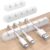 SOULWIT Cable Holder Clips, 3-Pack Cable Management Cord Organizer Clips Self Adhesive for Desktop USB Charging Cable Nightstand Power Cord Mouse Cable Wire PC Office Home-White