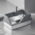Cat Litter Tray Box Stainless Steel,Open Top Cat Litter Pan for Large Size Pet,Anti-splashing Cat Toilet,High Side,Free Scoop,Semi-Closed Removable Cat Toilet (Dark Grey -B, X-Large60*40 * 25CM)
