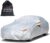 kayme 6 Layers Car Cover Waterproof All Weather for Automobiles, Outdoor Full Cover Rain Sun UV Protection with Zipper Cotton, Universal Fit for Sedan (194″-208″)